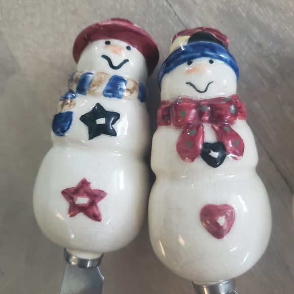 Set of 4 Snowmen Spreaders - Picture 4 of 5